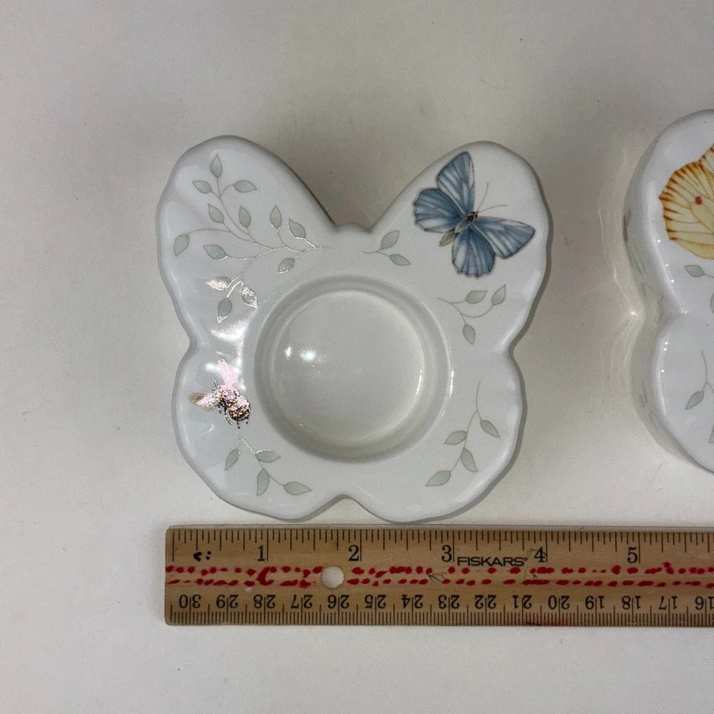 NEW Lenox Butterfly Meadow Figural‎ Butterfly Tealight Candle Holders Set Of 3